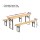 Gardeon 3pc Outdoor Furniture Set - Fir Wood Table & Benches, Rust-Resistant, Foldable, Seats 6, 1-Year Warranty
