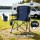 Weisshorn Navy Blue Moon Chair: Lightweight, Foldable Camping Seat with 600D Oxford Fabric, 120KG Capacity, 58x57x93CM