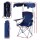 Weisshorn Navy Blue Camping Chair with Canopy – Lightweight, Foldable, Water-Resistant 600D Oxford, 120KG Capacity