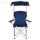 Weisshorn Navy Blue Camping Chair with Canopy – Lightweight, Foldable, Water-Resistant 600D Oxford, 120KG Capacity
