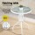 Gardeon 3PC Outdoor Bistro Set White Stackable Textilene Chairs with Tempered Glass Table 3PC Patio Furniture