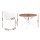 Gardeon 5 Piece Outdoor Dining Set WPC Table Aluminium Alloy Frame 4 PP Chairs White 5PC Dining Set Patio