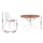 Gardeon 5 Piece Outdoor Dining Set White WPC Table Aluminium Frame 4 PP Chairs Weather Resistant Patio