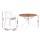 Gardeon 5 Piece Outdoor Dining Set with WPC Tabletop and 4 Stackable PP Chairs White Patio Furniture