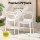 Gardeon 5 Piece Outdoor Dining Set with WPC Tabletop and 4 Stackable PP Chairs White Patio Furniture