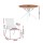 Gardeon 7PCS Outdoor Dining Set with WPC Tabletop and 6 Stackable Textilene Chairs Seats 6 Adults White