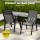 Gardeon 5 Piece Outdoor Dining Set, Grey Mesh Chairs, Tempered Glass Table, Steel Frame, Weatherproof Patio Furniture