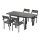 Gardeon 5-Piece Extendable Outdoor Dining Set - Black Aluminium, Seats 4-6, Weather-Resistant Cushions, Easy Assembly