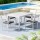 Gardeon Outdoor Dining Set 5-Piece: Extendable Aluminium Table, White, Seats 4-6, Water & UV Resistant, Easy Assembly