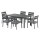 Gardeon 7-Piece Outdoor Dining Set: Black Aluminium Table, 6 Chairs, UV-Resistant Cushions - Perfect for Entertaining