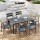 Gardeon 7-Piece Outdoor Dining Set: Black Aluminium Table, 6 Chairs, UV-Resistant Cushions - Perfect for Entertaining