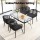 Gardeon 5PC Black Outdoor Dining Set - Steel Frame, Tempered Glass Table, All-Weather Wicker Chairs, Indoor/Outdoor Use