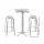 Gardeon 3-Piece Outdoor Bar Set: Adjustable Aluminium Bistro Table & Stools, Rust & UV-Resistant, Easy Assembly