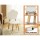 Keezi 5PCS Kids Table and Chairs Set - White MDF & Pine, Creative Shapes, Safe & Durable for Play, Study, and Meals