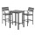 Gardeon 3Pcs Outdoor Aluminium Bistro Set: Black Bar Stools & Table with Cushions - Weather-Resistant, Stylish & Durable