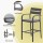 Gardeon 3Pcs Outdoor Aluminium Bistro Set: Black Bar Stools & Table with Cushions - Weather-Resistant, Stylish & Durable