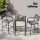 Gardeon 3Pcs Outdoor Aluminium Bistro Set: Black Bar Stools & Table with Cushions - Weather-Resistant, Stylish & Durable
