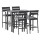 Gardeon 5-Piece Outdoor Bar Set: Weather-Resistant Aluminium Stools & Table with Cushions for Patio Dining
