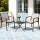 Gardeon 3PC Outdoor Bistro Set - Steel Frame, Textilene Fabric Chairs, Weather-Resistant, Easy Assembly, Black/Grey