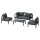 Gardeon 4-Seater Aluminium Patio Sofa Set, Charcoal – Weather-Resistant, Easy Assembly, Outdoor Furniture, 4PC