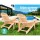 Gardeon 3PC Adirondack Outdoor Set: Hemlock Wood Chairs with Slide-Out Ottoman & Table, Foldable for Patio or Beach