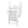 Gardeon 3PC Adirondack Outdoor Lounge Set - White, Hemlock Wood, Foldable, with Ottoman & Table, Eco-Friendly Paint