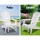 Gardeon Adirondack Wooden Sun Lounge Chair with Ottoman - Foldable, Eco-Friendly Hemlock, White, 150kg Capacity