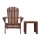 Gardeon 3PC Adirondack Set: Foldable Fir Wood Chairs & Table, Eco-Friendly Brown Finish, High Back, Wide Armrests