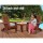 Gardeon 3PC Adirondack Set: Foldable Fir Wood Chairs & Table, Eco-Friendly Brown Finish, High Back, Wide Armrests