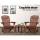 Gardeon 3PC Adirondack Set: Foldable Fir Wood Chairs & Table, Eco-Friendly Brown Finish, High Back, Wide Armrests