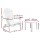 Gardeon 3PC Adirondack Outdoor Set - White Hemlock Wood, Foldable Chairs & Table, Eco-Friendly, High Back Support
