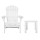 Gardeon 3PC Adirondack Outdoor Set - White Hemlock Wood, Foldable Chairs & Table, Eco-Friendly, High Back Support