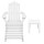Gardeon 5PC White Adirondack Patio Set: Fir Wood Chairs, Table & Footstools - UV-Resistant, Eco-Friendly, Easy Assembly