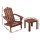 Gardeon 3PC Adirondack Outdoor Set - Fir Wood, Eco-Friendly Finish, Includes 2 Chairs & Side Table, Brown, Easy Assembly