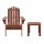 Gardeon 3PC Adirondack Outdoor Set - Fir Wood, Eco-Friendly Finish, Includes 2 Chairs & Side Table, Brown, Easy Assembly