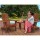 Gardeon 3PC Adirondack Outdoor Set - Fir Wood, Eco-Friendly Finish, Includes 2 Chairs & Side Table, Brown, Easy Assembly