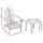 Gardeon 3PC Adirondack Chair Set - White Canadian Hemlock Wood, Eco-Friendly Finish, Sturdy Design, Easy Assembly