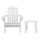 Gardeon 3PC Adirondack Chair Set - White Canadian Hemlock Wood, Eco-Friendly Finish, Sturdy Design, Easy Assembly