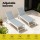 Gardeon Sun Lounger Chaise - White, Aluminium Frame, 5-Position Adjustable, Wheels, Weather-Resistant, 182x59x38.5 CM
