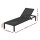 Gardeon Sun Lounger: Black Aluminium Beach Chair with Wheels, Adjustable Backrest, Weather-Resistant, 197cm Long