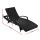 Gardeon 2PC Sun Lounge Wicker Outdoor Beach Chair - Black, Adjustable Backrest, UV & Water-Resistant, 190x70cm