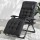 Gardeon Folding Zero Gravity Sun Lounger, Steel Frame, Textilene Fabric, Reclines to 170°, Black, Indoor/Outdoor Use