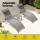 Gardeon 3PC Sun Lounge Set: Grey Steel Frame, UV-Resistant Textilene, Adjustable Backrest, Ideal for Outdoor Relaxation