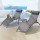 Gardeon 3PC Sun Lounge Set: Grey Steel Frame, UV-Resistant Textilene, Adjustable Backrest, Ideal for Outdoor Relaxation