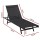 Gardeon Black Steel Sun Lounger: Weather & UV-Resistant, 6-Position Adjustable, 196x60x86cm for Outdoor Relaxation