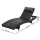 Gardeon Sun Lounge Wicker Lounger - Adjustable Black Outdoor Chair with UV-Resistant Frame & Water-Resistant Cushion