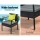 Gardeon Outdoor Wicker Sofa Set: 4-Seater, UV-Resistant, Lime Green Cushions, Glass Table, Bonus Beige Covers