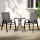 Gardeon 3PC Outdoor Bistro Set - Stackable Chairs & Tempered Glass Table, Weather-Resistant, Steel Frame, Black