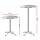 Gardeon Set of 6 Outdoor Bar Tables: Adjustable 70/110CM, Stainless Steel Top, Foldable & Portable, Modern Silver Finish