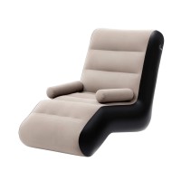 Gardeon Inflatable Chair Sofa: Durable Flocked PVC, 130x72x85cm, Includes Pump, Perfect for Camping & Indoor Relaxation